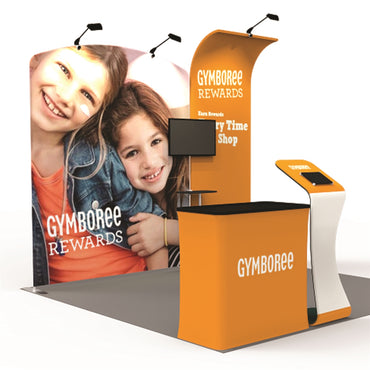 10 X 10 Ft Tension Fabric Display with Curved Display - Gymboree