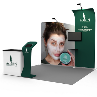 10 x 10 Trade Show Booth Display with iPad Stand- Sukin