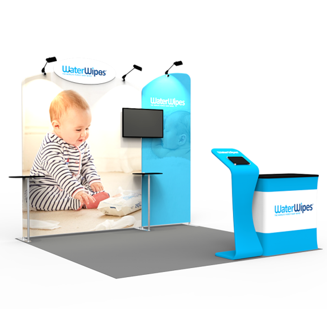 10 x 10 ft Trade Show Booth Display - Water Wipes