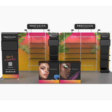 10 X 20 Ft Merchandiser Trade Show Booth with Shelving