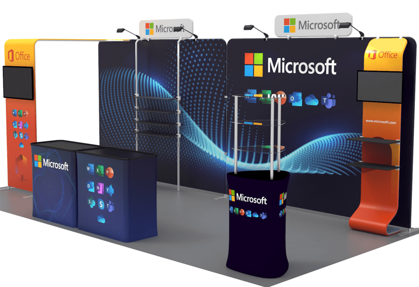 10 X 20 Ft. Merchandising Trade Show Booth Single Shelf