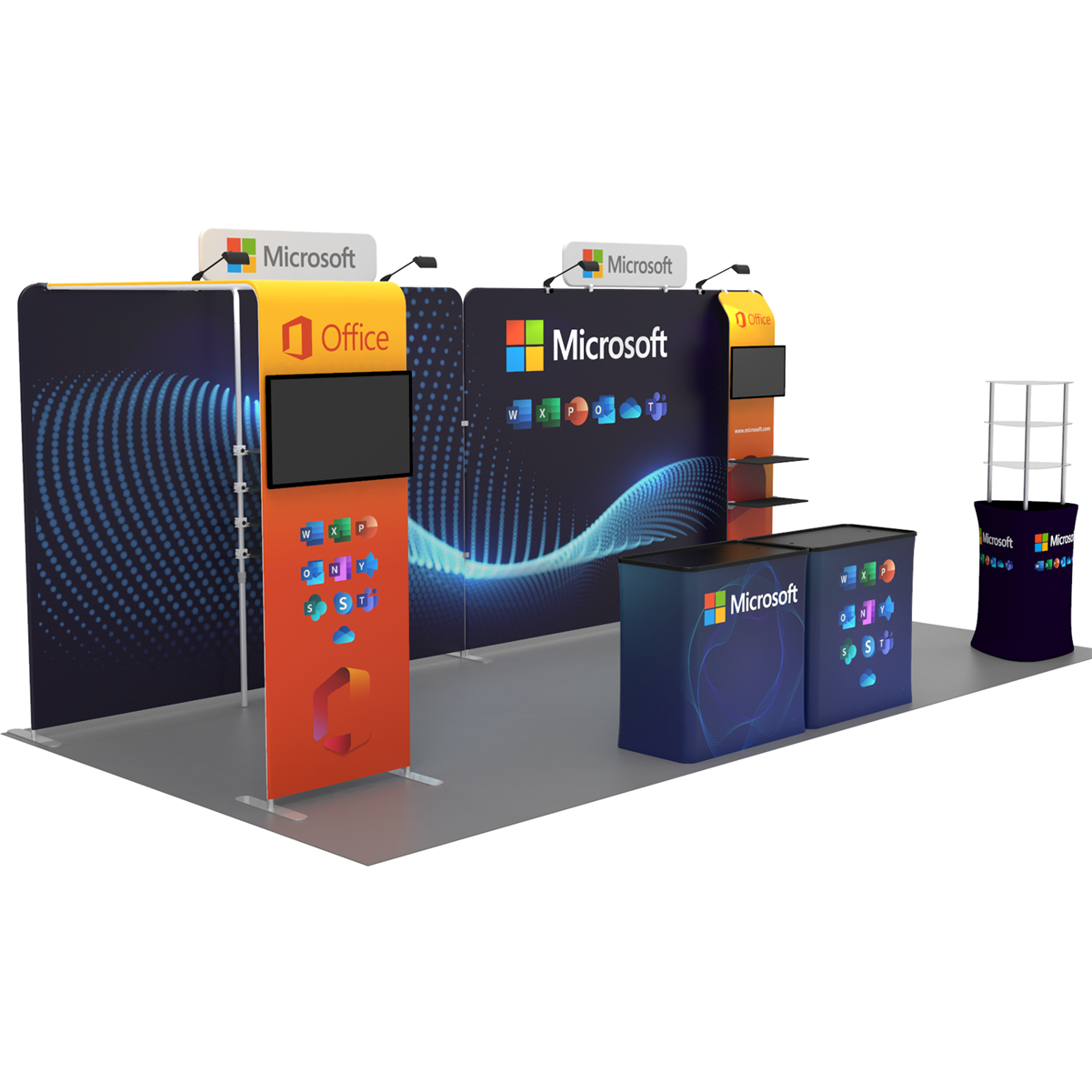 10 X 20 Ft. Merchandising Trade Show Booth Single Shelf