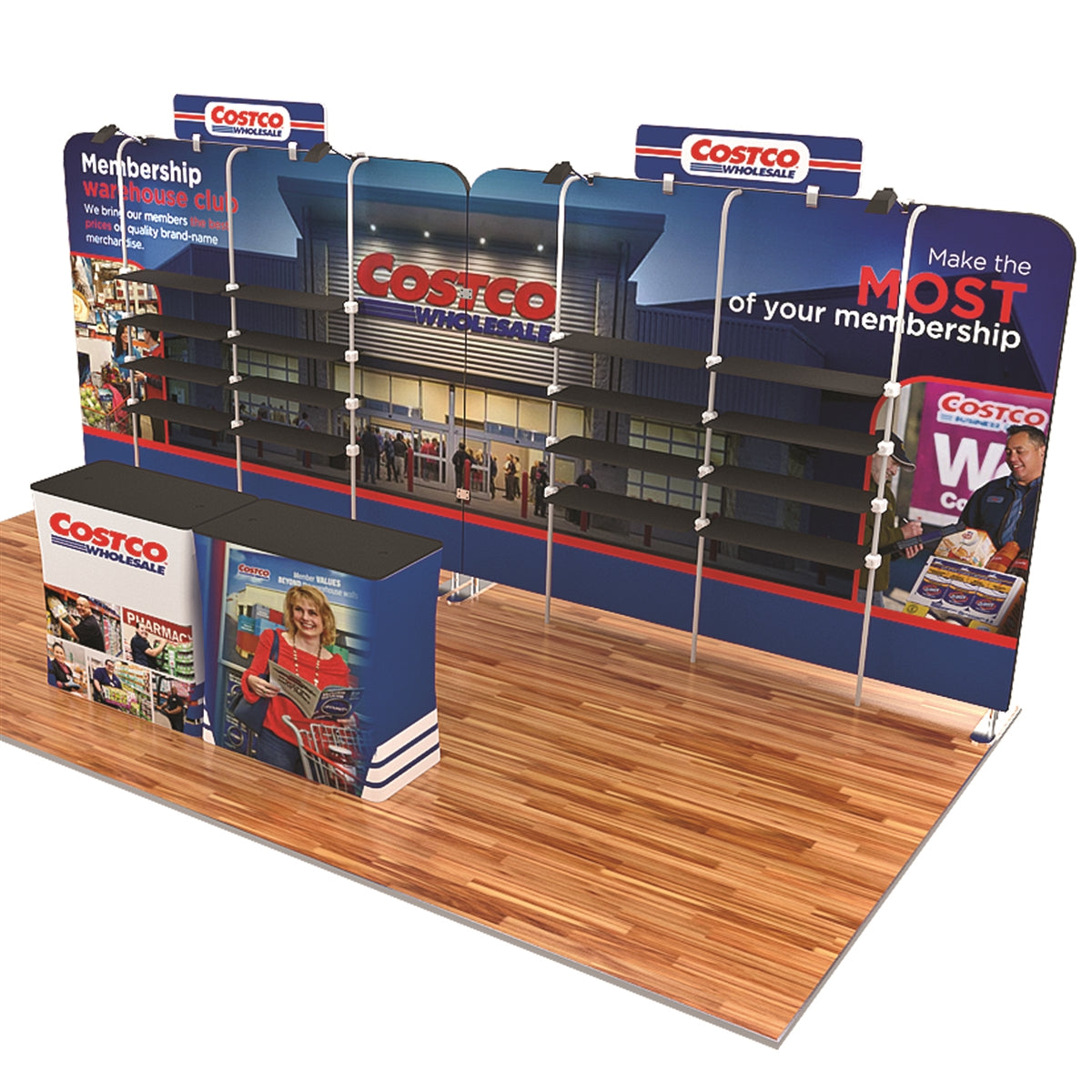 10 x 20 Merchandising Trade Show Display - GS27