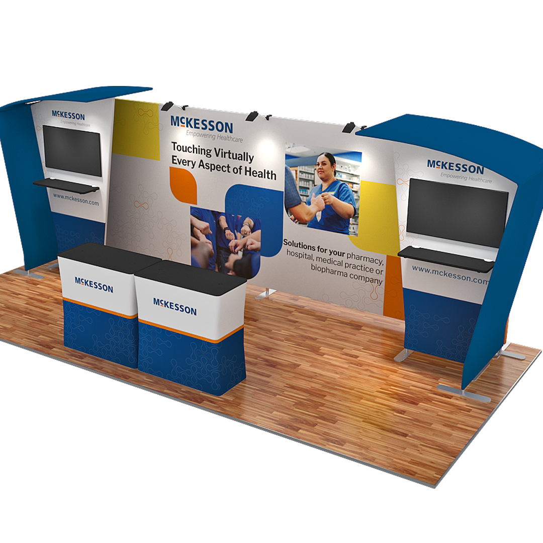 10 X 20 Custom Merchandising and Garment Exhibit Booth