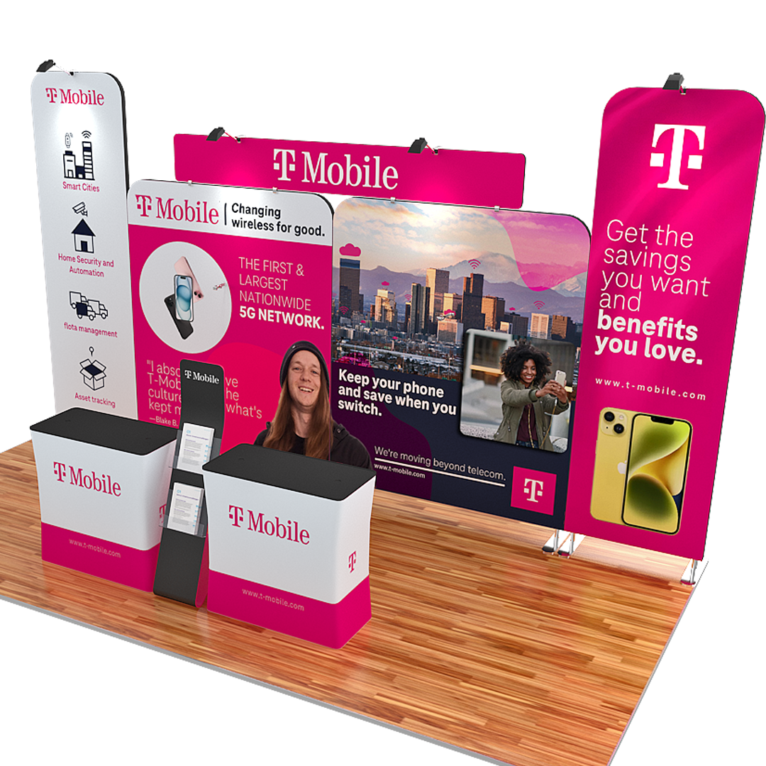 10x20 ft Trade Show Booth Super Tower- T Mobile