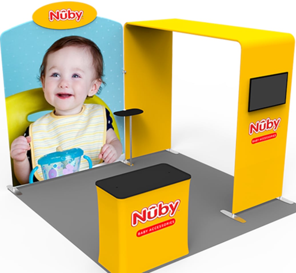 10ft Fabric Plus Bridge Back Wall Display with Header