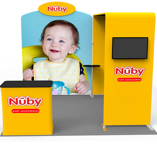 10ft Fabric Plus Bridge Back Wall Display with Header