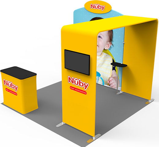 10ft Fabric Plus Bridge Back Wall Display with Header