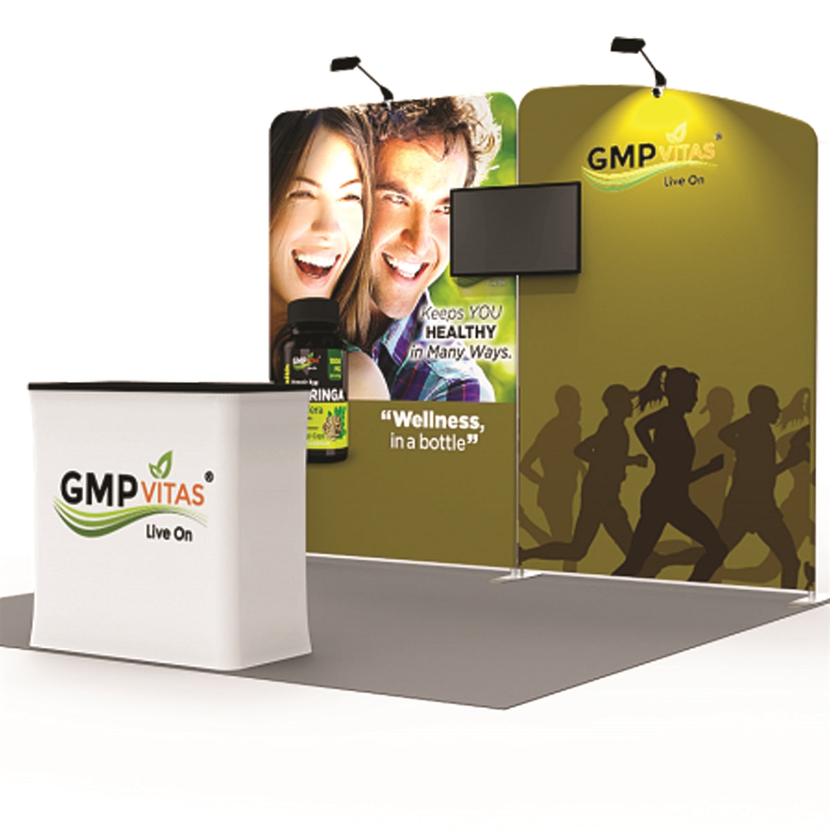 10x10 ft Trade Show Exhibit with Podium - GMP