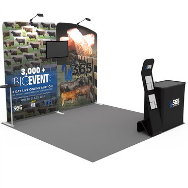 10FT Tension Fabric Display with Monitor Mount - Rolex