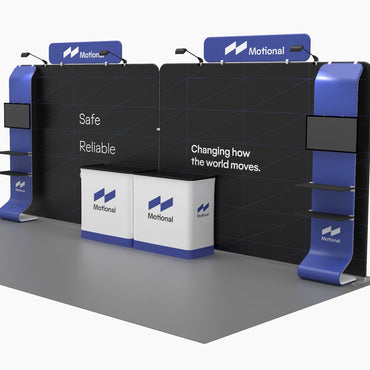 20ft Big Fabric Dual Monitor Stand Trade Show Booth