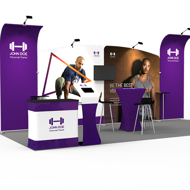 10 x 20 ft Tension Fabric Display John Doe