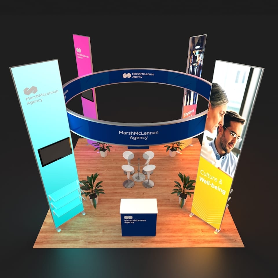 20 X 20 ft 16ft Tall Backlit Trade Show Booth Modular