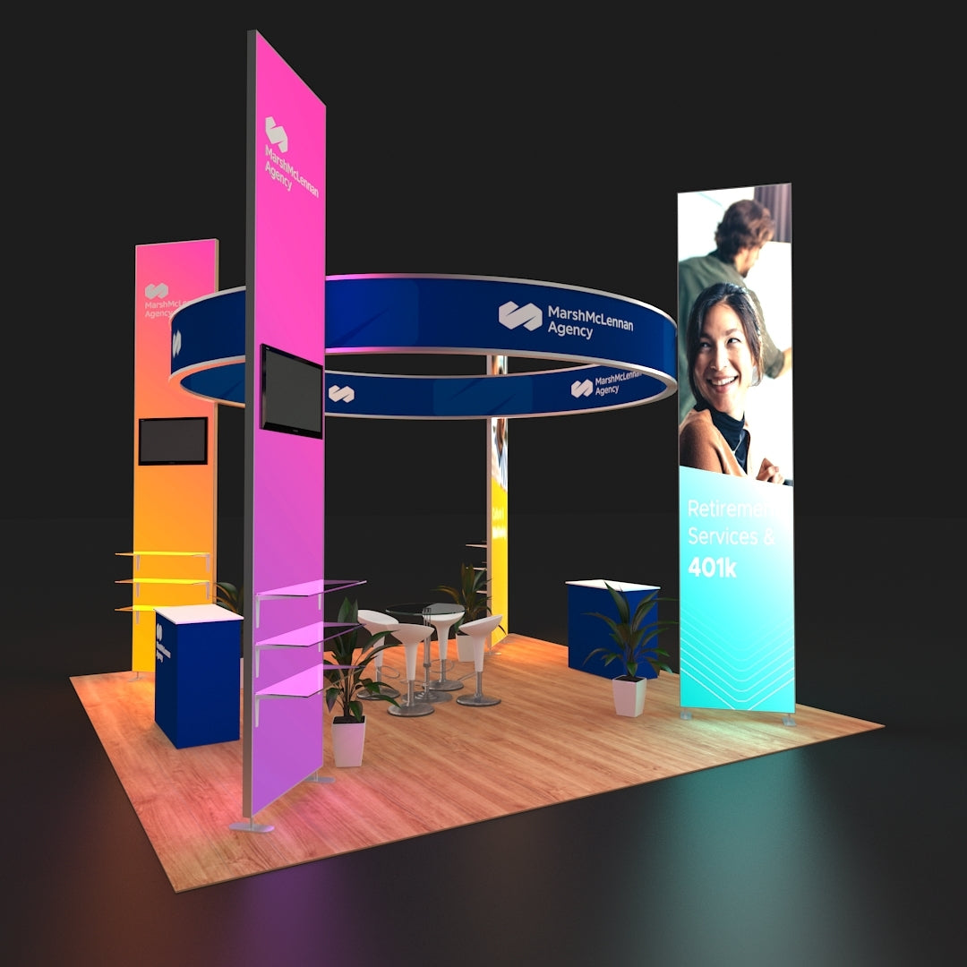 20 X 20 ft 16ft Tall Backlit Trade Show Booth Modular