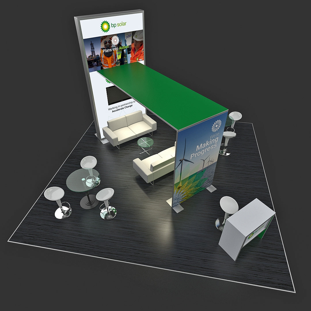 Custom Backlit Trade Show Booth - BP Solar