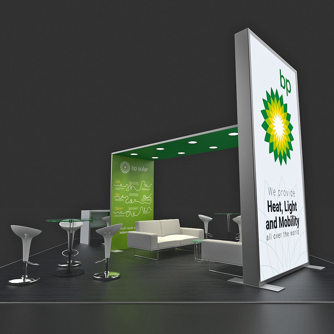 Custom Backlit Trade Show Booth - BP Solar