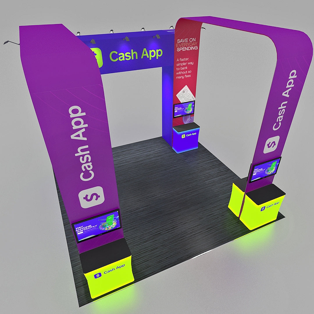 20 X 20 Double Arch Exhibit Booth - Cash App