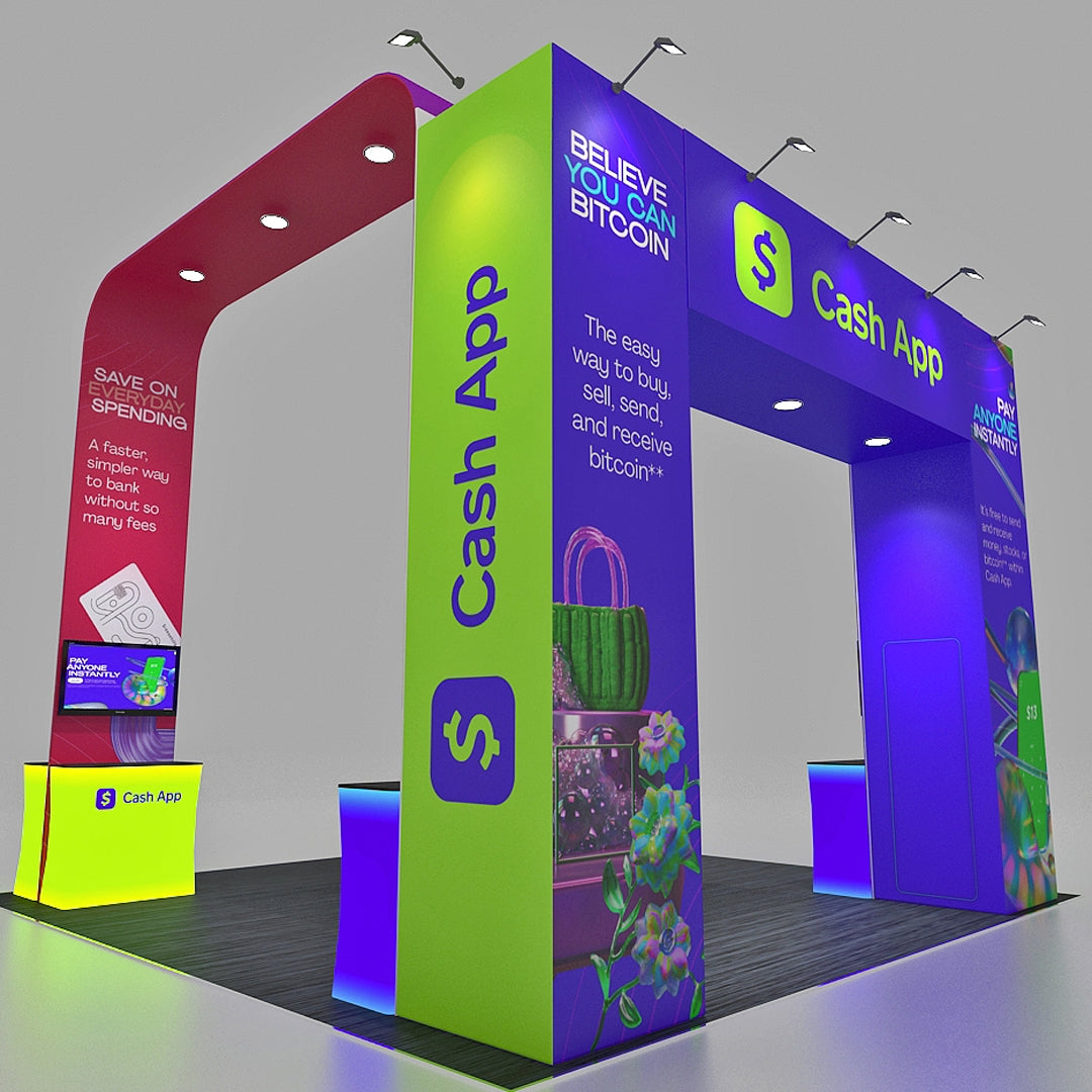 20 X 20 Double Arch Exhibit Booth - Cash App