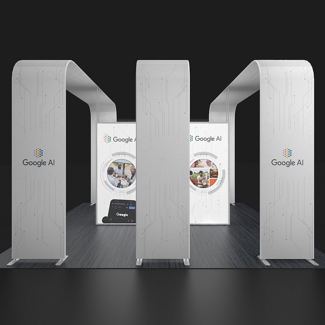 20 X 20 Backlit Trade Show Arch Booth - Google AI
