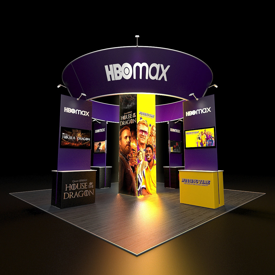 20 X 20 Backlit Trade Show Display - HBO MAX