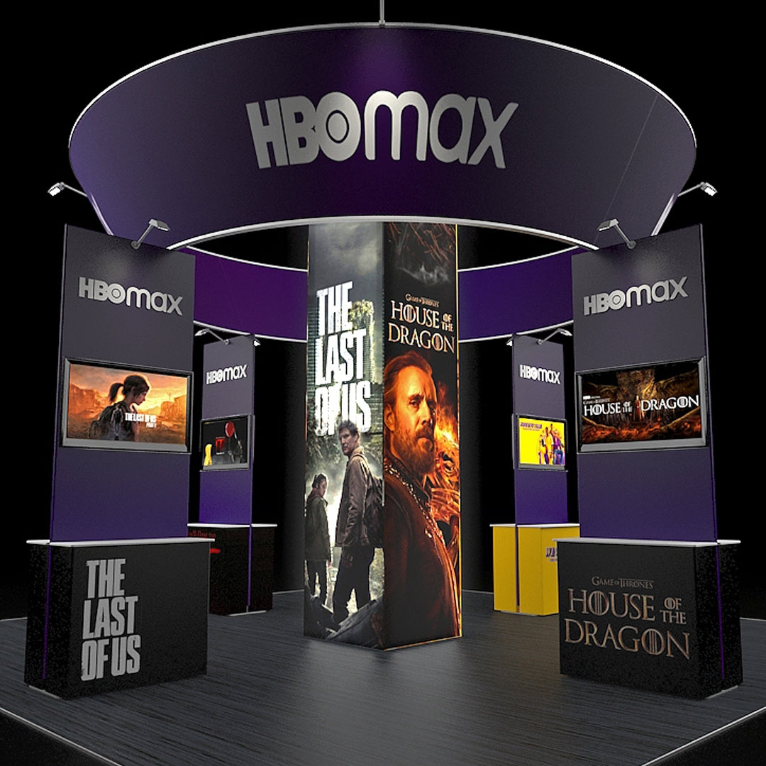 20 X 20 Backlit Trade Show Display - HBO MAX
