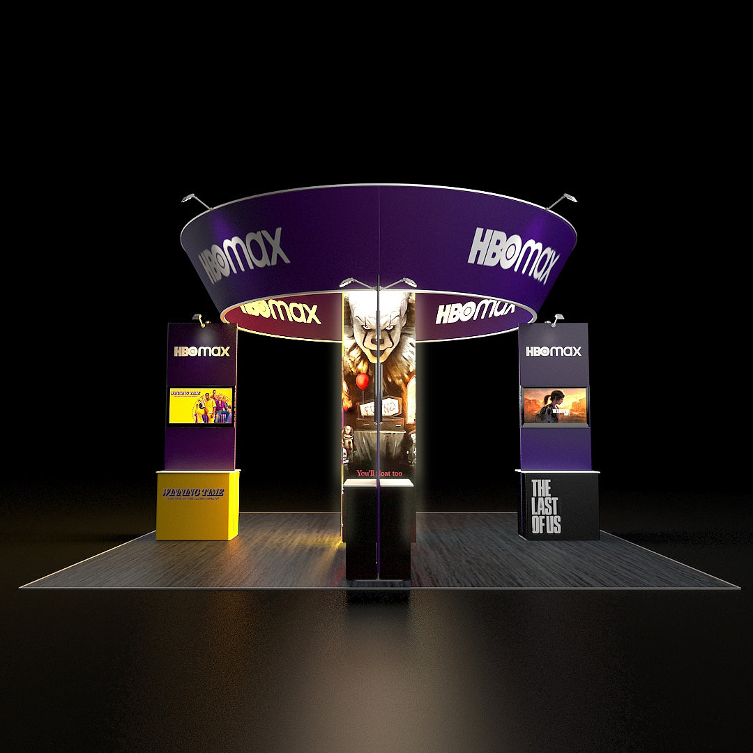 20 X 20 Backlit Trade Show Display - HBO MAX