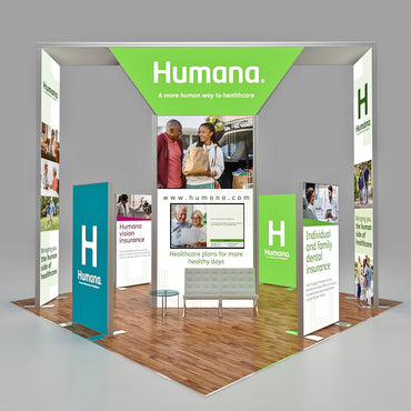 20 X 20 Modular Trade Show Booth - Humana