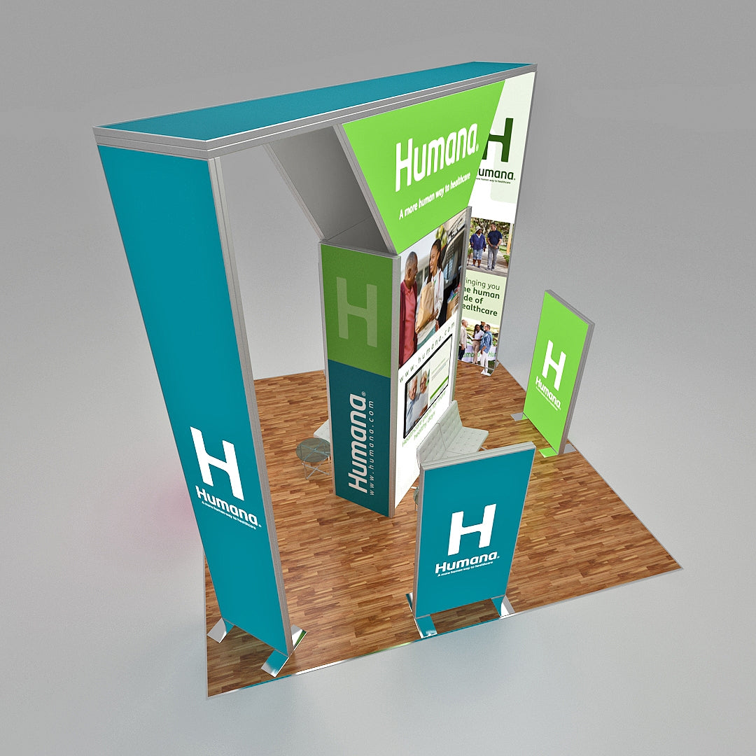 20 X 20 Modular Trade Show Booth - Humana