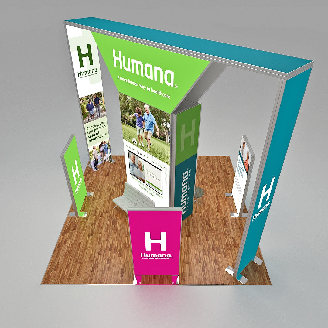 20 X 20 Modular Trade Show Booth - Humana