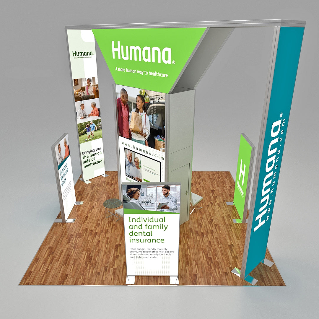 20 X 20 Modular Trade Show Booth - Humana