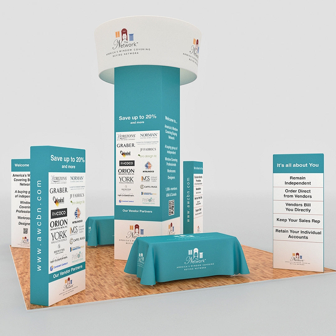 Island 20x20 Trade Show Booth - Network