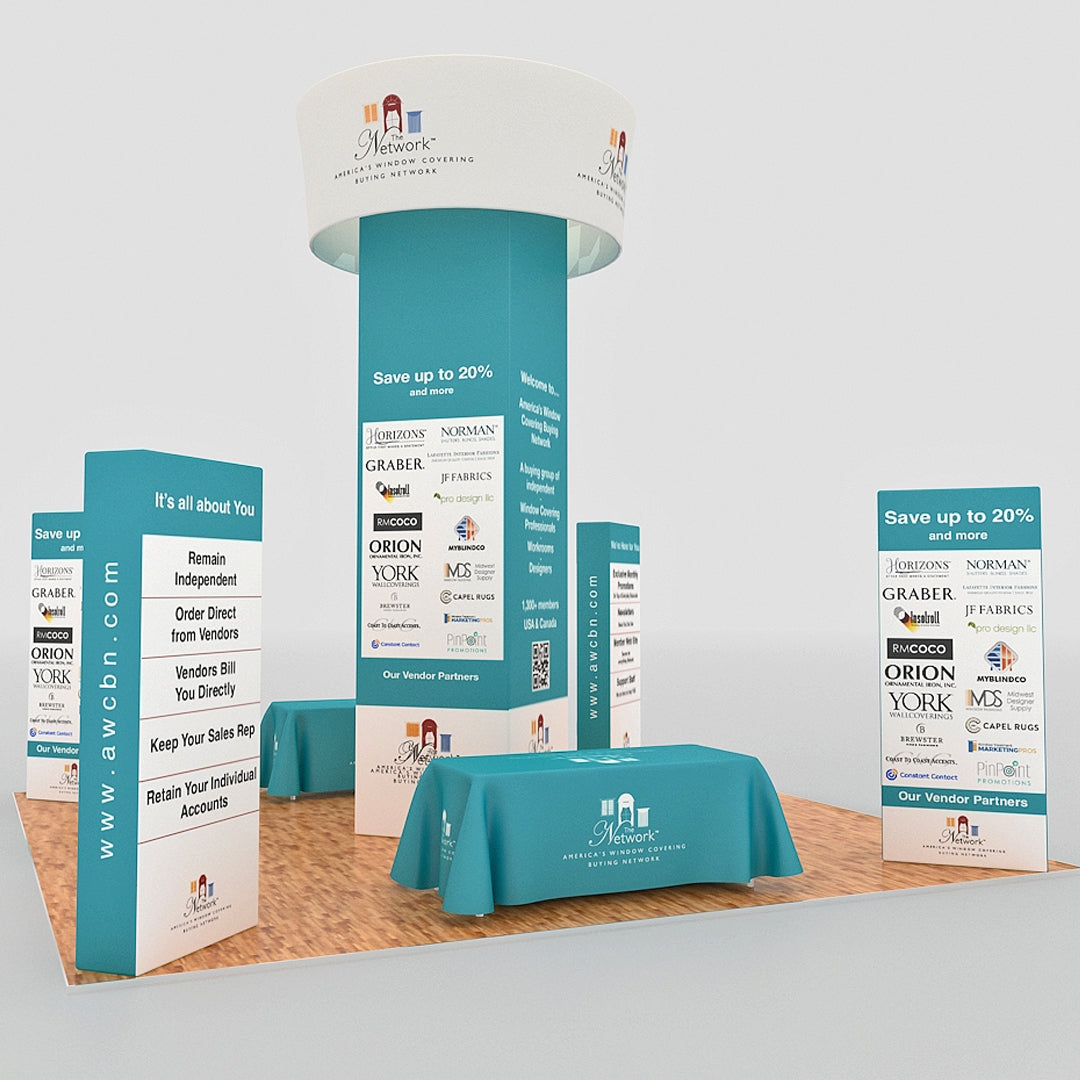 Island 20x20 Trade Show Booth - Network
