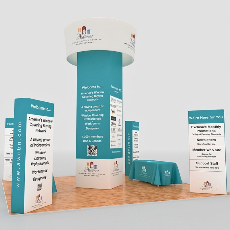 Island 20x20 Trade Show Booth - Network