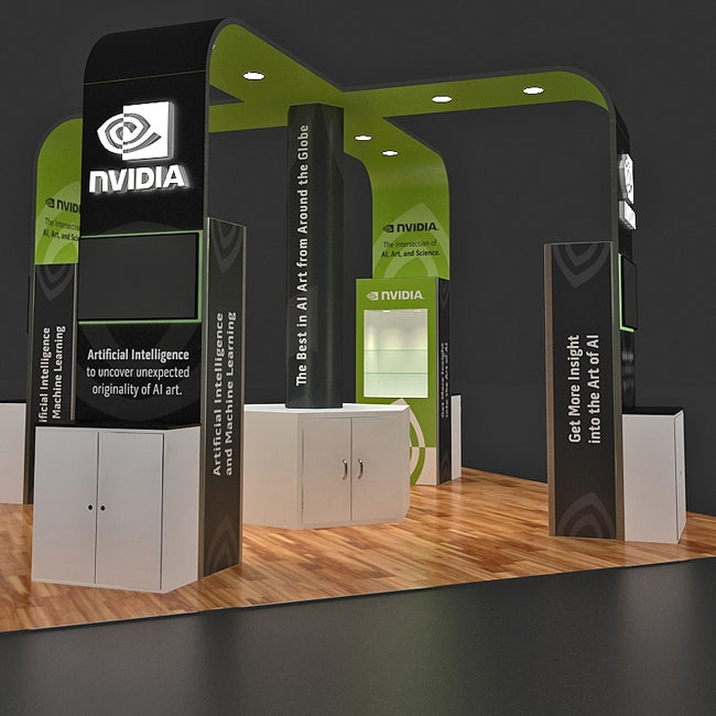 20 X 20 Custom Trade Show Booth - Nvidia