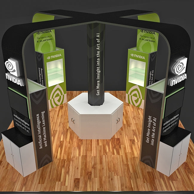 20 X 20 Custom Trade Show Booth - Nvidia