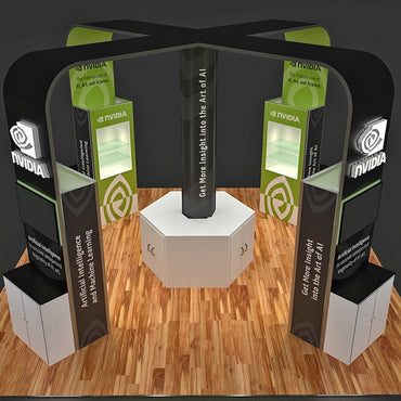 20 X 20 Custom Trade Show Booth - Nvidia