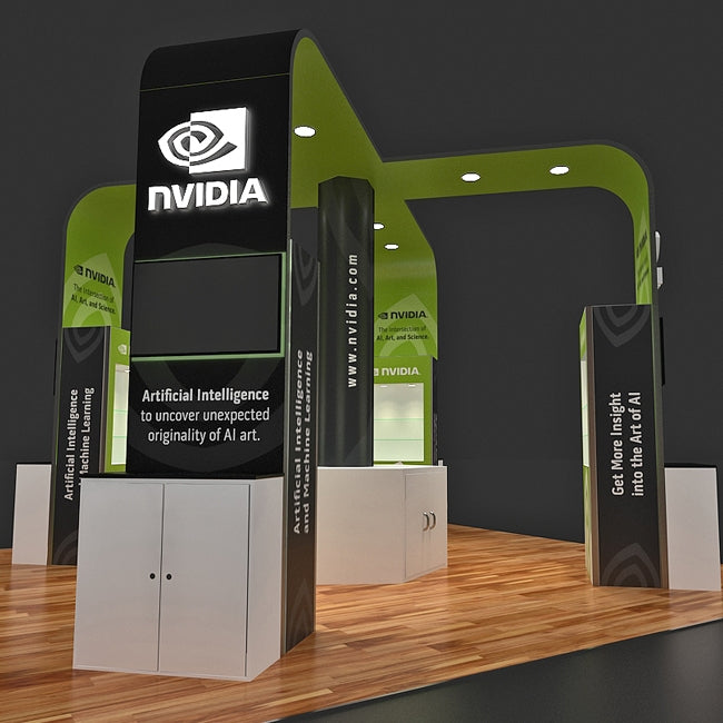 20 X 20 Custom Trade Show Booth - Nvidia