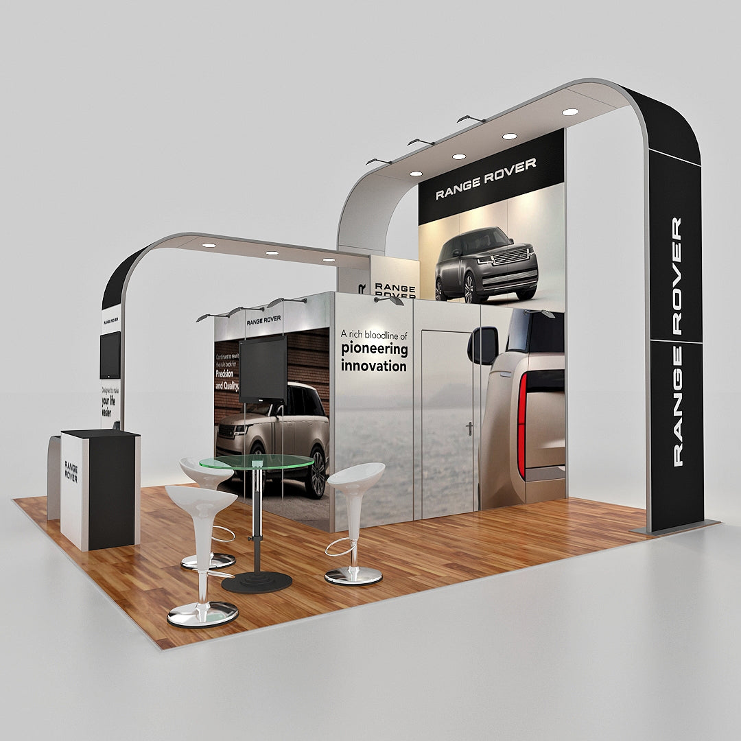20 X 20 Custom Trade Show Booth - Range Rover