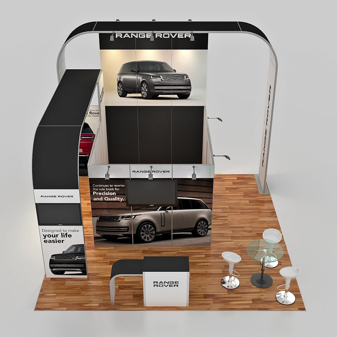 20 X 20 Custom Trade Show Booth - Range Rover