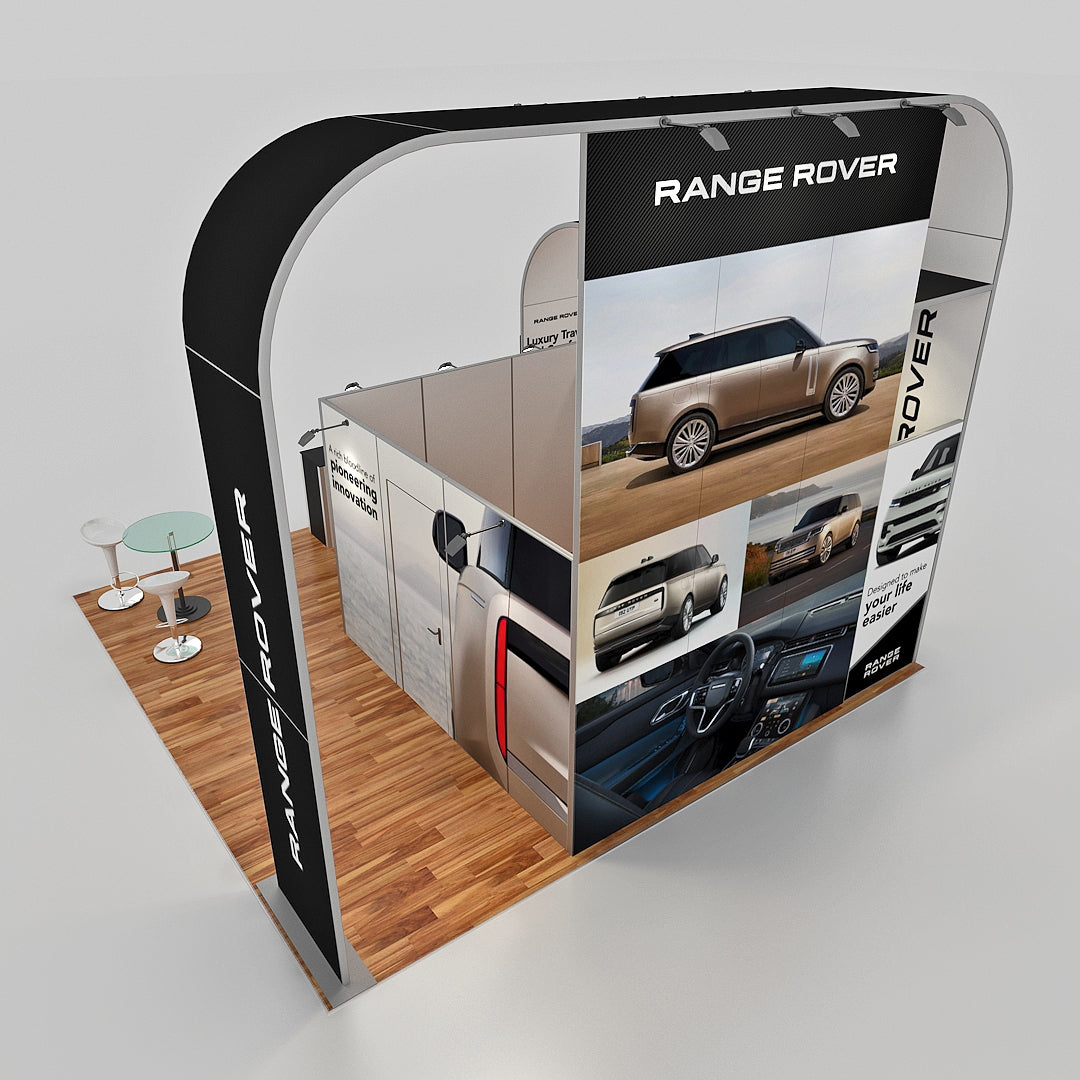 20 X 20 Custom Trade Show Booth - Range Rover