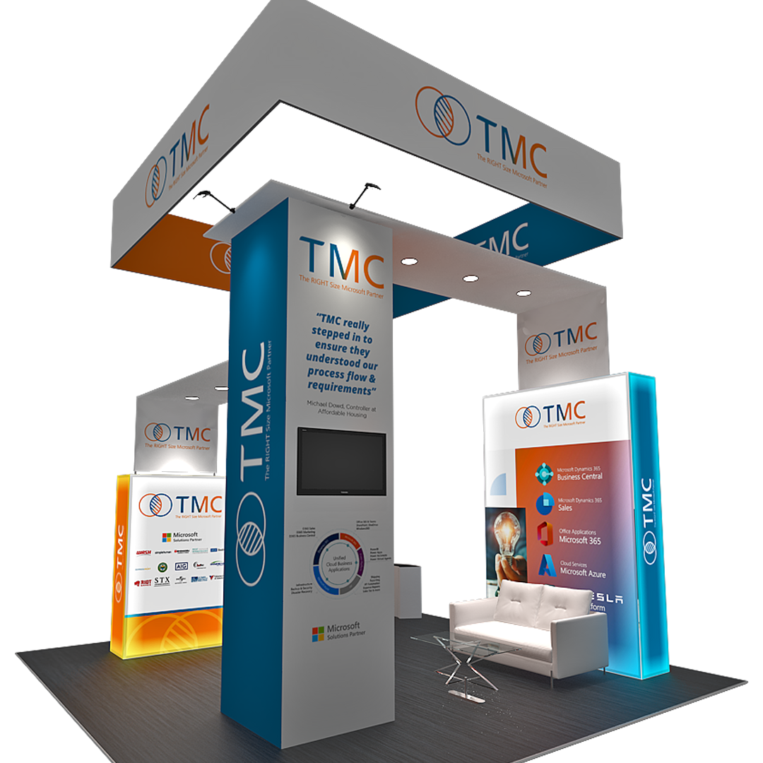 20 X 20 Backlit Trade Show Booth Display- TMC