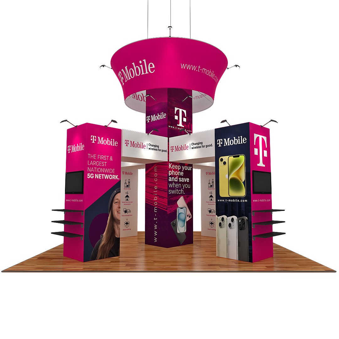 20 X 20 Trade Show Exhibit Booth - TMobile