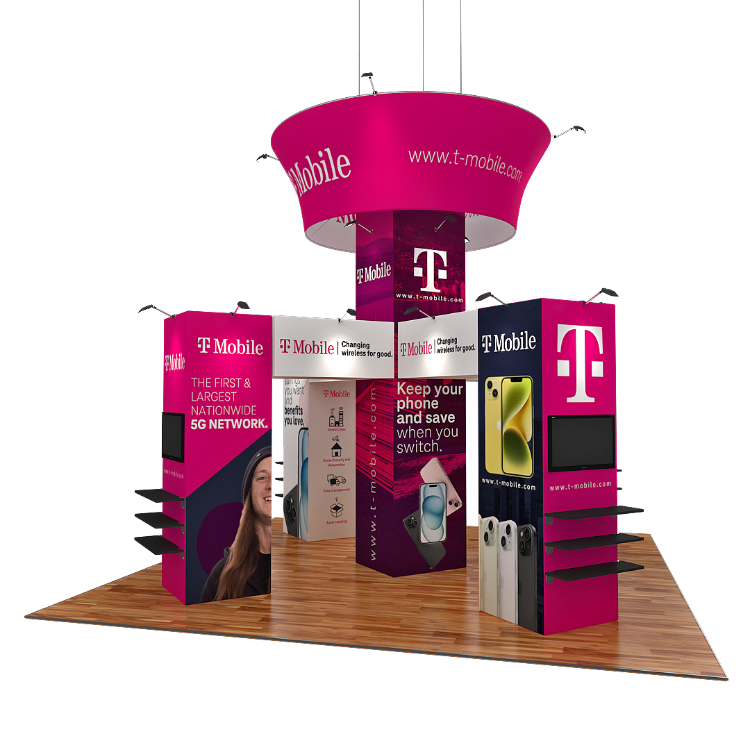 20 X 20 Trade Show Exhibit Booth - TMobile