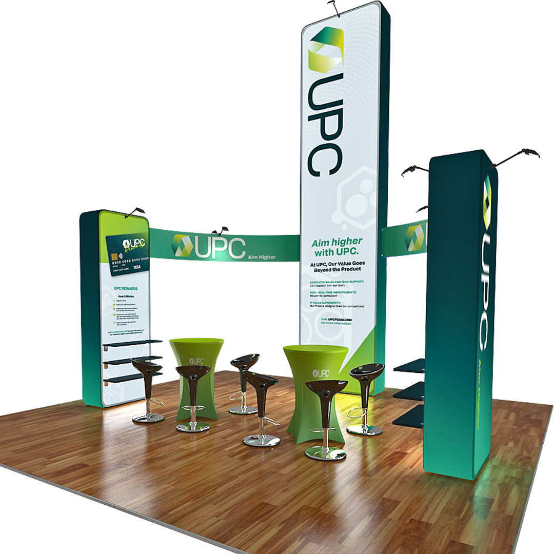 20x20 12ft Tall Trade Show Exhibit Booth - UPC