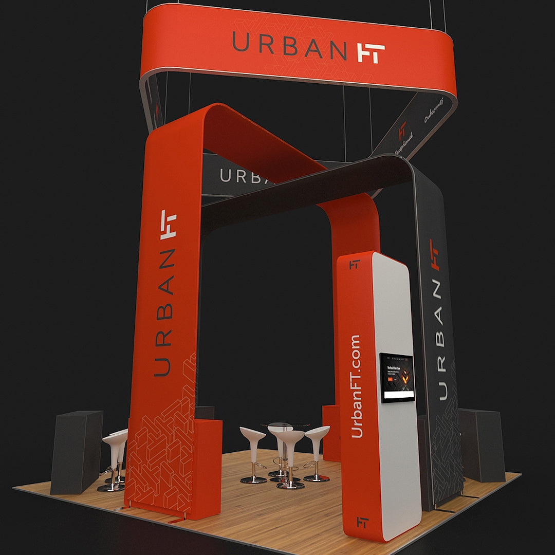 20 X 20 Arch Tension Fabric Booth - Urban FT