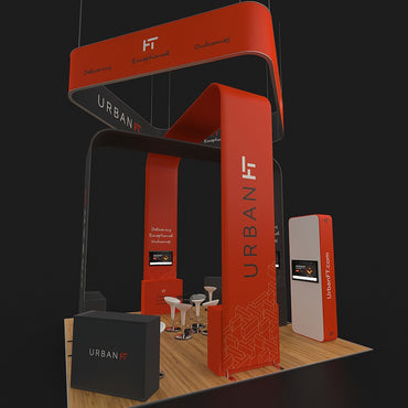 20 X 20 Arch Tension Fabric Booth - Urban FT