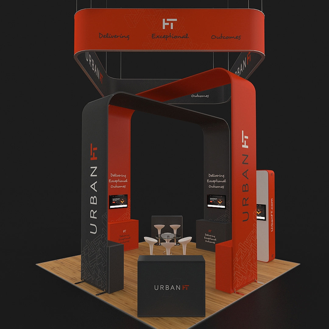20 X 20 Arch Tension Fabric Booth - Urban FT