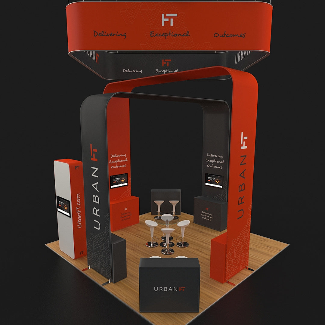 20 X 20 Arch Tension Fabric Booth - Urban FT