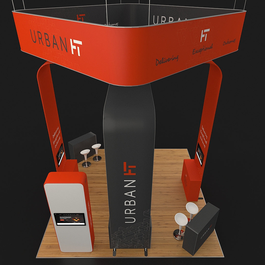 20 X 20 Arch Tension Fabric Booth - Urban FT