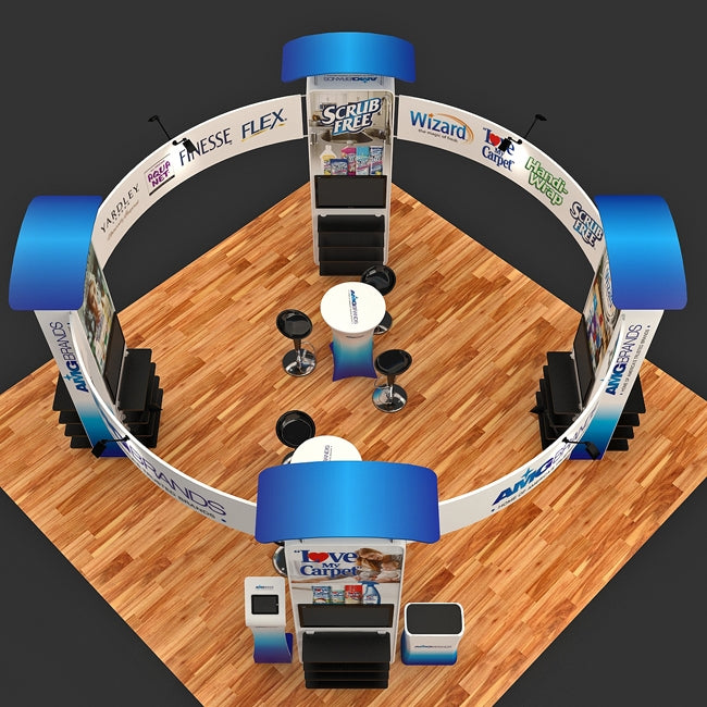 20 X 20 Tension Fabric Booth with Shelving